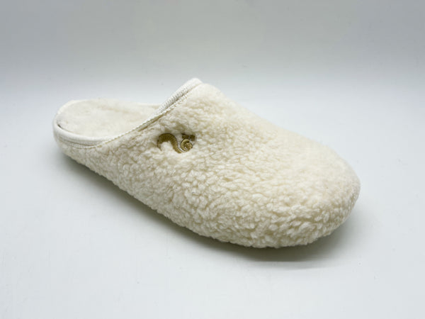 Nat 2 Thies Thies 1856 ® Eco Teddy Slipper Vegan Off White