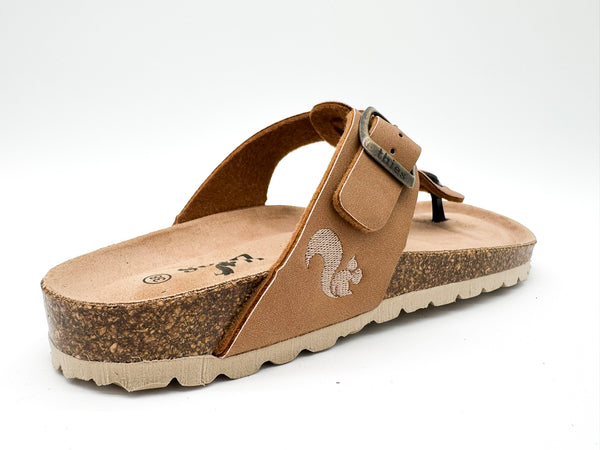 Nat 2 Thies Thies 1856 ® Eco Thong Braid Sandal Vegan Cashew