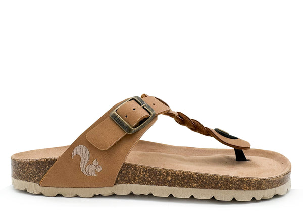 nat 2 thies thies 1856 ® Eco Thong Braid Sandal vegan cashew