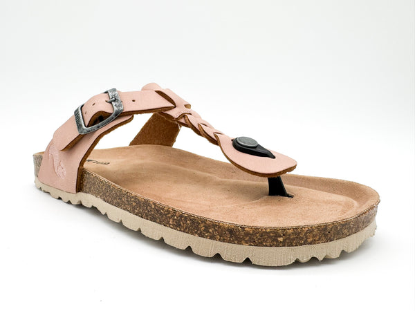 Nat 2 Thies Thies 1856 ® Eco Thong Braid Sandal Vegan Pale Rose