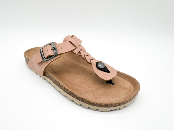Nat 2 Thies Thies 1856 ® Eco Thong Braid Sandal Vegan Pale Rose