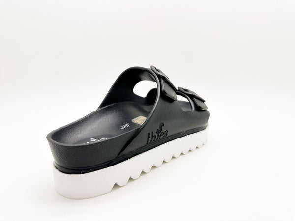 Nat 2 Thies Thies 1856 ® Ecofoam Plateau Sandal Vegan Black