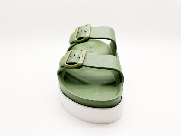 Nat 2 Thies Thies 1856 ® Ecofoam Plateau Sandal Vegan Khaki