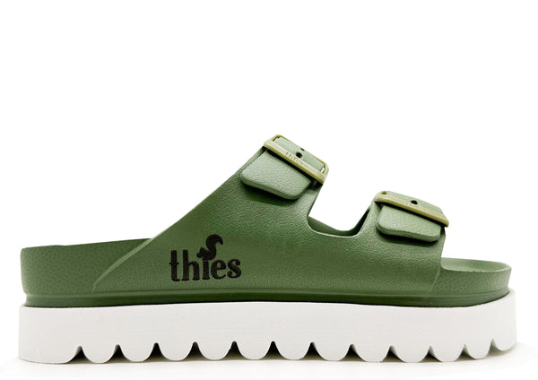 nat 2 thies thies 1856 ® Ecofoam Plateau Sandal vegan khaki