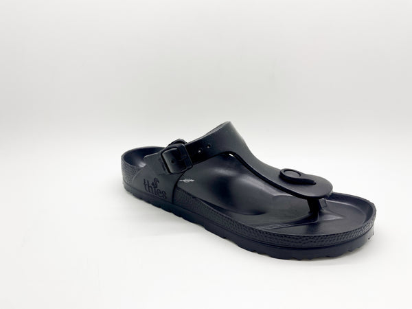 Nat 2 Thies Thies 1856 ® Ecofoam Thong Sandal Vegan Black