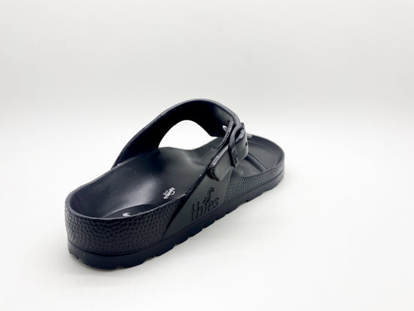 Nat 2 Thies Thies 1856 ® Ecofoam Thong Sandal Vegan Black