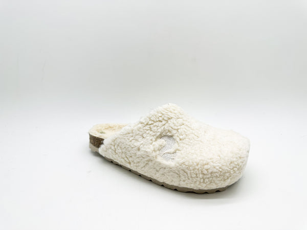 Nat 2 Thies Thies 1856 ® Kids Organic Teddy Clog Off White