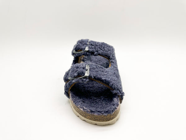 Nat 2 Thies Thies 1856 ® Kids Organic Teddy Sandal Blue Grey