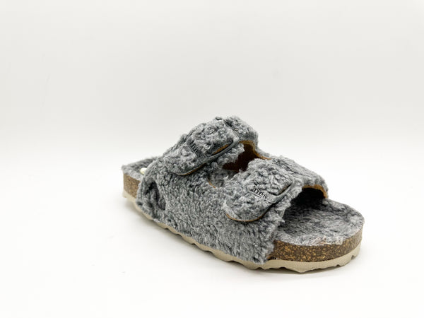 Nat 2 Thies Thies 1856 ® Kids Organic Teddy Sandal Wolf Grey