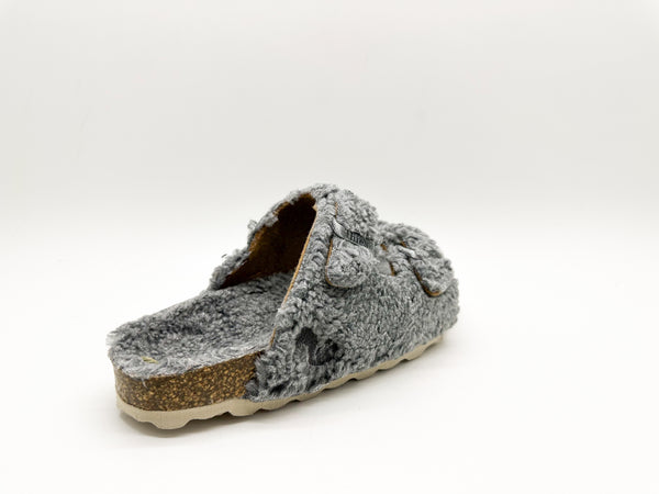 Nat 2 Thies Thies 1856 ® Kids Organic Teddy Sandal Wolf Grey