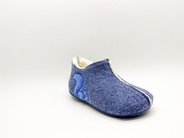 Nat 2 Thies Thies 1856 ® Kids PET Organic Slipper Boot Vegan Navy
