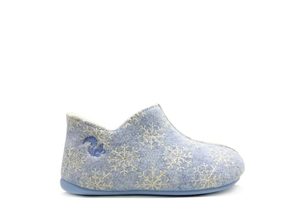 nat 2 thies thies 1856 ® Kids PET Snow Slipper Boot vegan sky blue