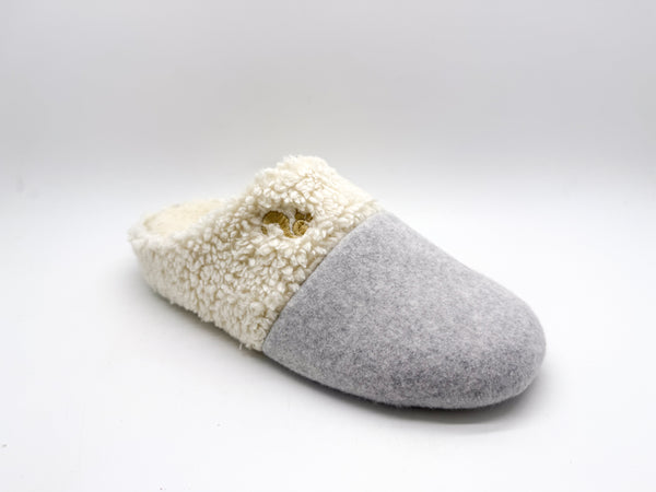 Nat 2 Thies Thies 1856 ® Organic Teddy Mix Slipper Grey