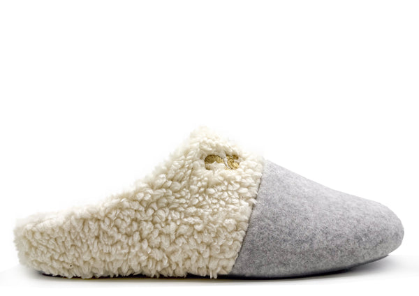 nat 2 thies thies 1856 ® Organic Teddy Mix Slipper grey