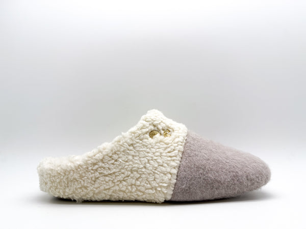 nat 2 Thies Thies 1856 ® Organic Teddy Mix Slipper Taupe