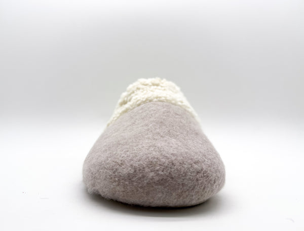 nat 2 Thies Thies 1856 ® Organic Teddy Mix Slipper Taupe