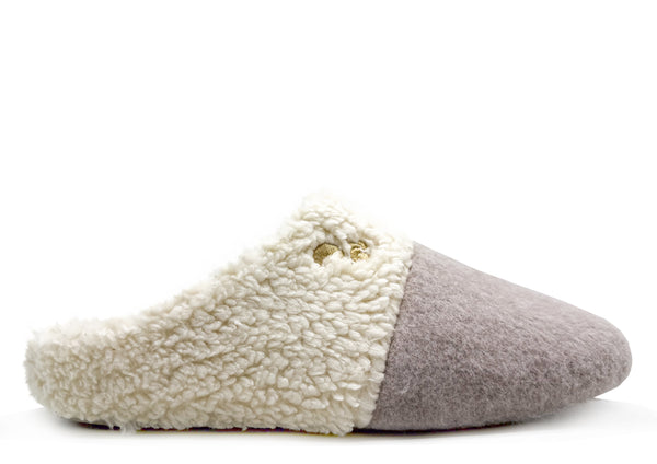 nat 2 thies thies 1856 ® Organic Teddy Mix Slipper taupe
