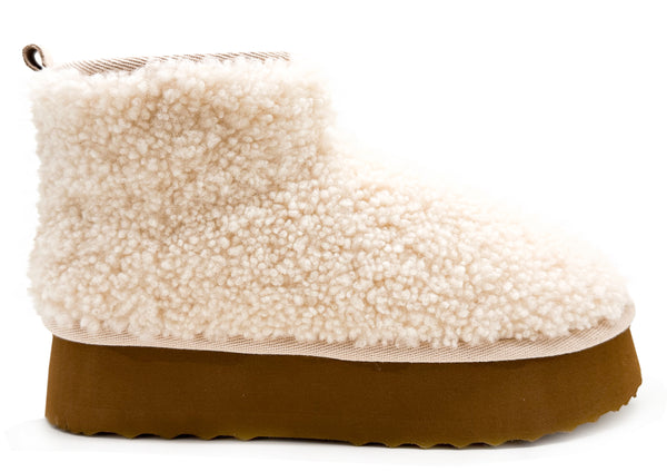 nat 2 thies thies 1856 ® Platform Shearling Shorty Boots beige