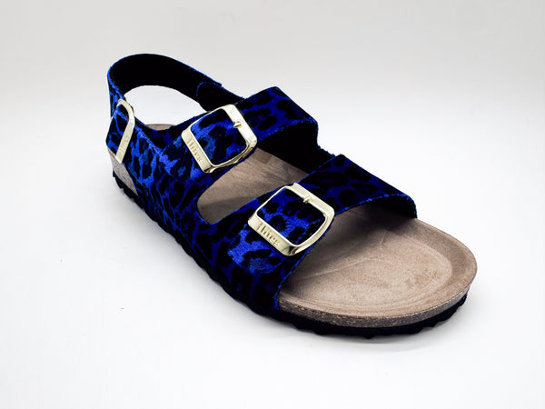 Nat 2 Thies Thies 1856 ® Rec Backstrap Leo Sandal Blue Leo