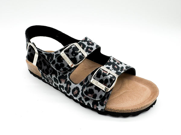 Nat 2 Thies Thies 1856 ® Rec Backstrap Leo Sandal Grey Leo