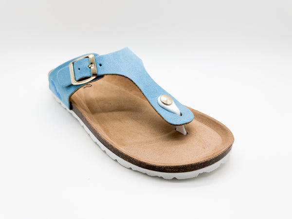 Nat 2 Thies Thies 1856 ® Rec Bio Thong Sandal Vegan Turquoise