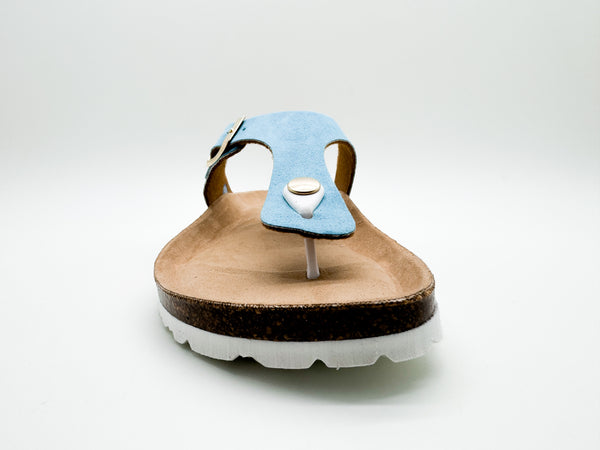 Nat 2 Thies Thies 1856 ® Rec Bio Thong Sandal Vegan Turquoise