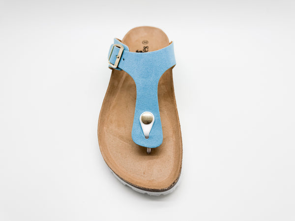 Nat 2 Thies Thies 1856 ® Rec Bio Thong Sandal Vegan Turquoise