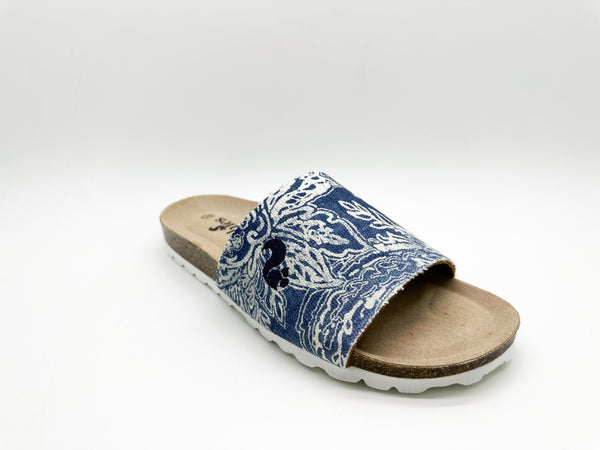 Nat 2 Thies Thies 1856 ® Rec Denim Pool Slide Vegan Paisley