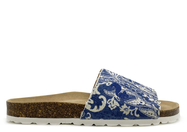 nat 2 thies thies 1856 ® Rec Denim Pool Slide vegan paisley