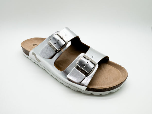 Nat 2 Thies Thies 1856 ® Rec Shine Sandal Vegan Silver