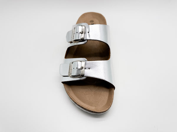 Nat 2 Thies Thies 1856 ® Rec Shine Sandal Vegan Silver