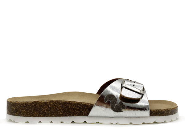 nat 2 thies thies 1856 ® Rec Shine Strap Sandal vegan silver