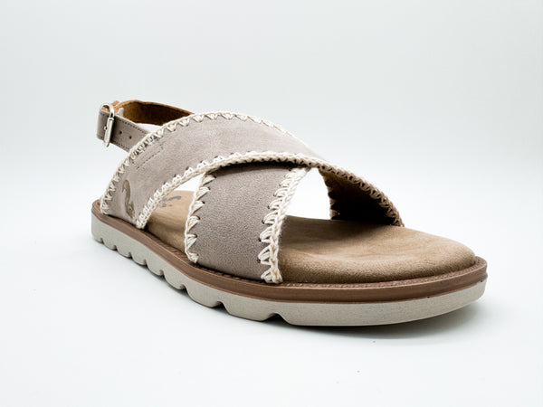 Nat 2 Thies Thies 1856 ® Rec Soft Woven Sandal Taupe