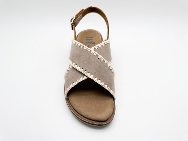 Nat 2 Thies Thies 1856 ® Rec Soft Woven Sandal Taupe
