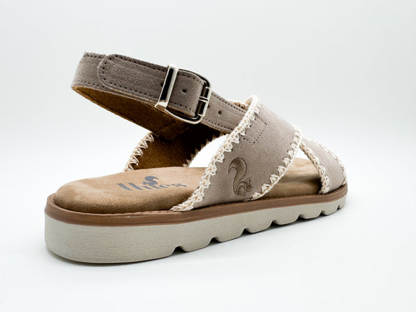 Nat 2 Thies Thies 1856 ® Rec Soft Woven Sandal Taupe
