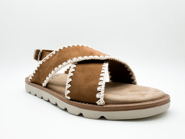 Nat 2 Thies Thies 1856 ® Rec Soft Woven Sandal Tobacco