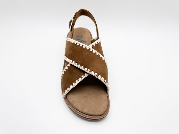 Nat 2 Thies Thies 1856 ® Rec Soft Woven Sandal Tobacco