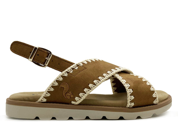 nat 2 thies thies 1856 ® Rec Soft Woven Sandal tobacco