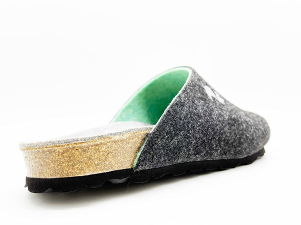 Nat 2 Thies Thies 1856 ® Recycled PET Bio Clog Vegan Anthracite Mint