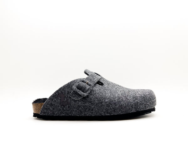 Nat 2 Thies Thies 1856 ® Recycled PET Buckle Clog Dark Grey