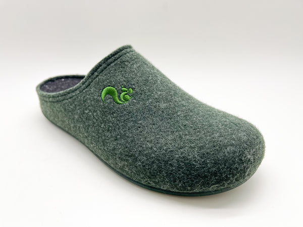 Nat 2 Thies Thies 1856 ® Recycled PET Slipper Vegan Forest Green