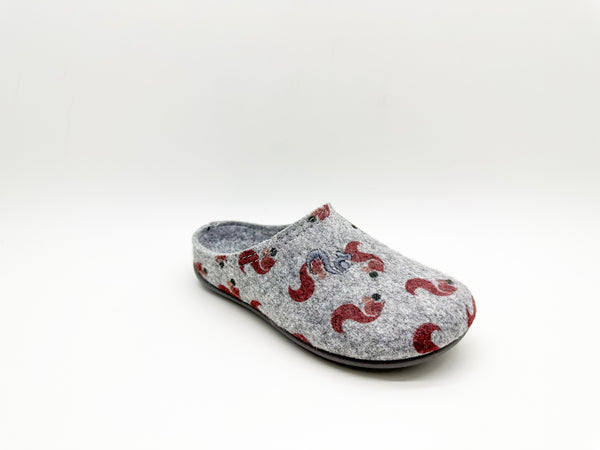 Nat 2 Thies Thies 1856 ® Recycled PET Squirrel Slipper Kids Vegan Light Grey