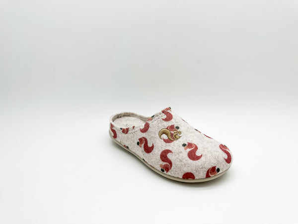 Nat 2 Thies Thies 1856 ® Recycled PET Squirrel Slipper Kids Vegan Beige