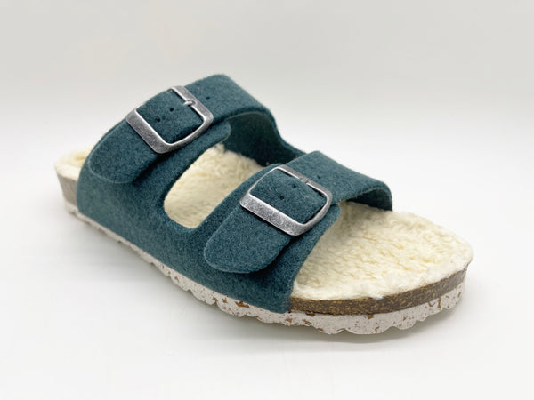 Nat 2 Thies Thies 1856 ® Recycled Plush PET Bio Sandal Vegan Olive