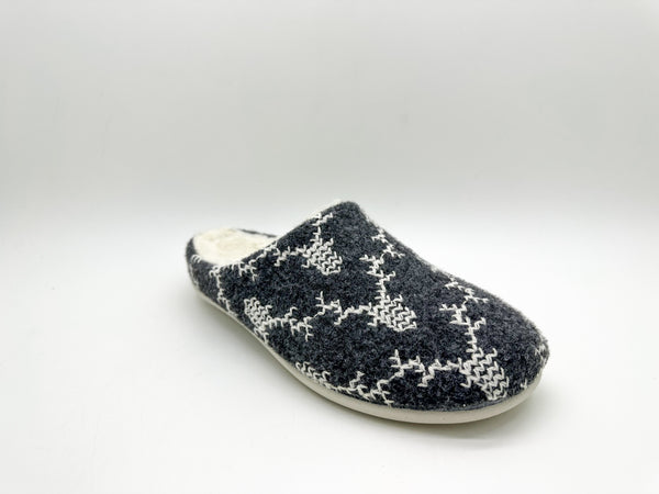 Nat 2 Thies Thies 1856 ® Recycled Reindeer PET Slipper Vegan Carbon Dark Grey