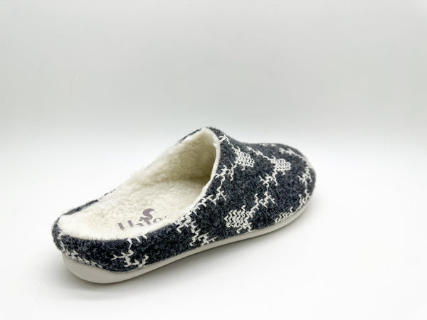 Nat 2 Thies Thies 1856 ® Recycled Reindeer PET Slipper Vegan Carbon Dark Grey