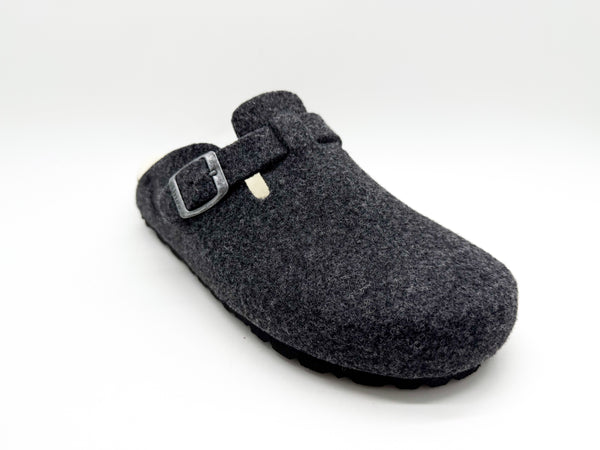 Nat 2 Thies Thies 1856 ® Recycled Wool Clog Dark Grey