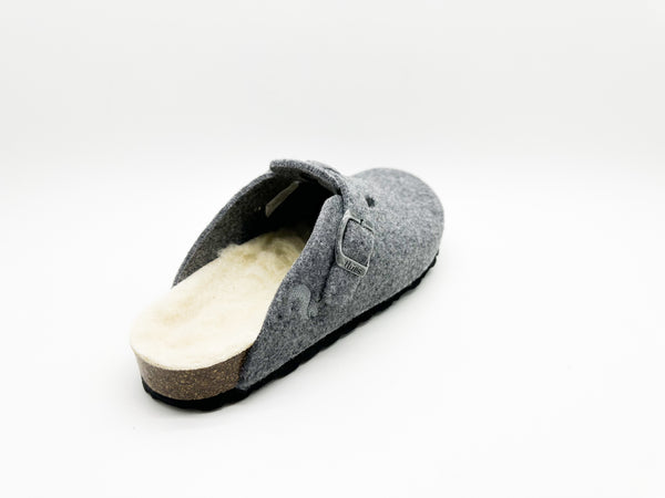 Nat 2 Thies Thies 1856 ® Recycled Wool Clog Light Grey