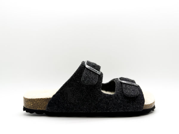 Nat 2 Thies Thies 1856 ® Recycled Wool Sandal Dark Grey