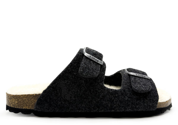 nat 2 thies thies 1856 ® Recycled Wool Sandal dark grey